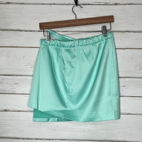 For Love And Lemons Marie Skirt Mint Green Satin Size Small - Picture 4 of 9